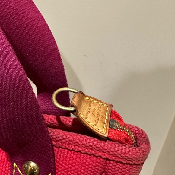Louis Vuitton Red Canvas Antiqua Tote Small - Picture 3 of 12